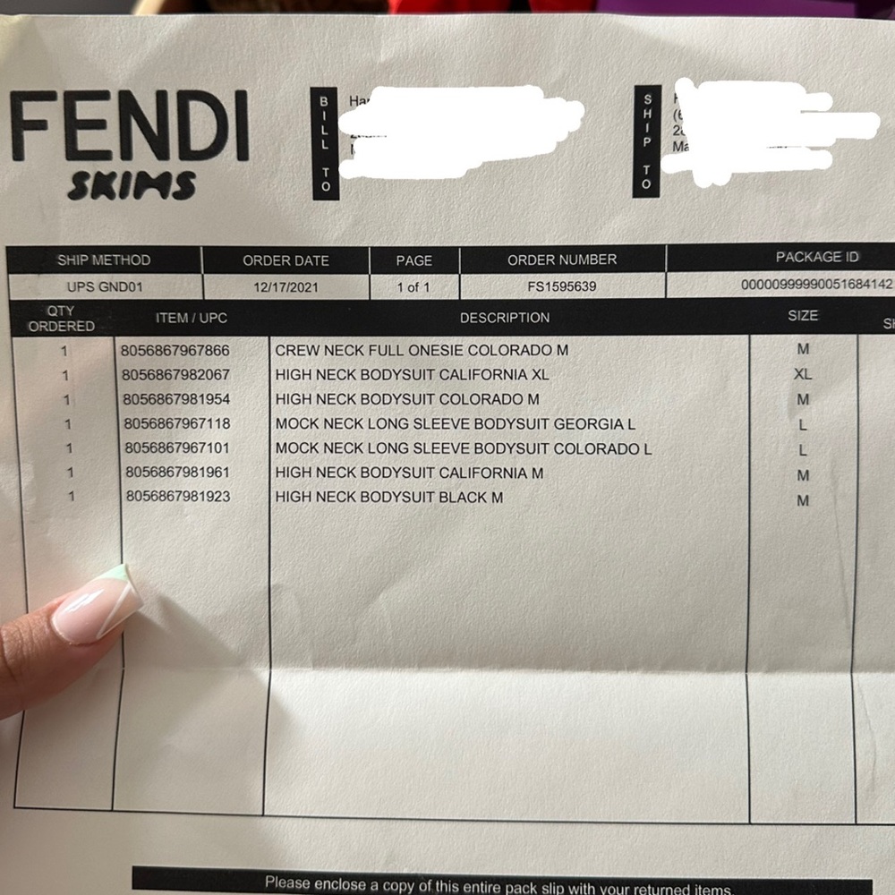 SKIMS x FENDI Red Long-Sleeve Logo Jacquard Bodysuit - Picture 2 of 3